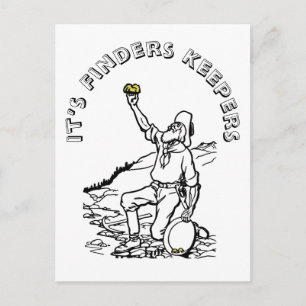 Old Time Gold Prospector Briefkaart