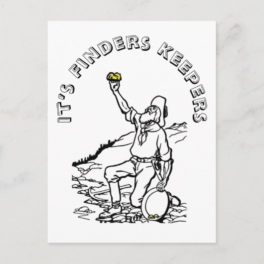 Old Time Gold Prospector Briefkaart (Voorkant)
