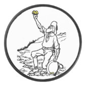 Old Time Gold Prospector Hockey Puck (Voorkant)