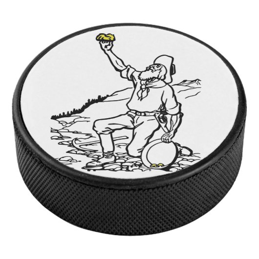 Old Time Gold Prospector Hockey Puck (3/4)