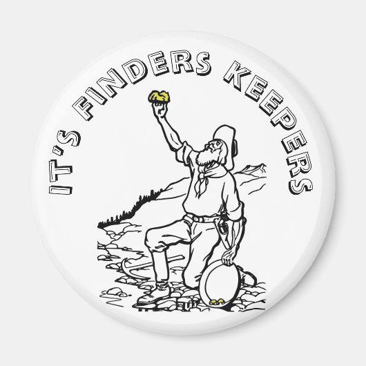 Old Time Gold Prospector Magneet (Voorkant)