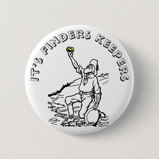 Old Time Gold Prospector Ronde Button 5,7 Cm (Voorkant)