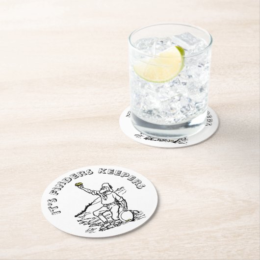 Old Time Gold Prospector Ronde Kartonnen Onderzetter (Insitu)