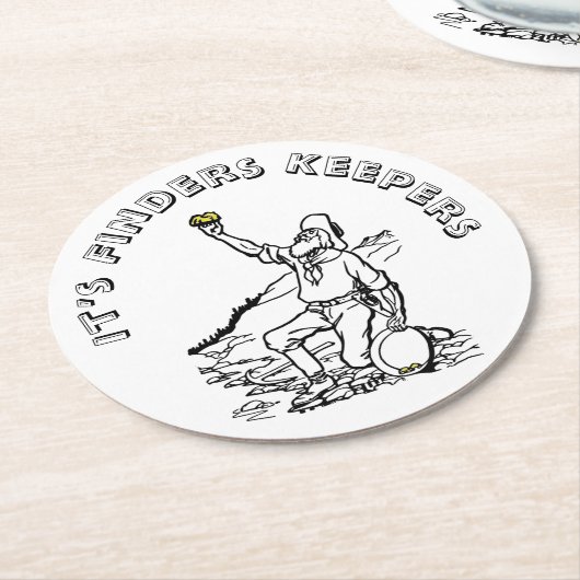 Old Time Gold Prospector Ronde Kartonnen Onderzetter (Gebogen)