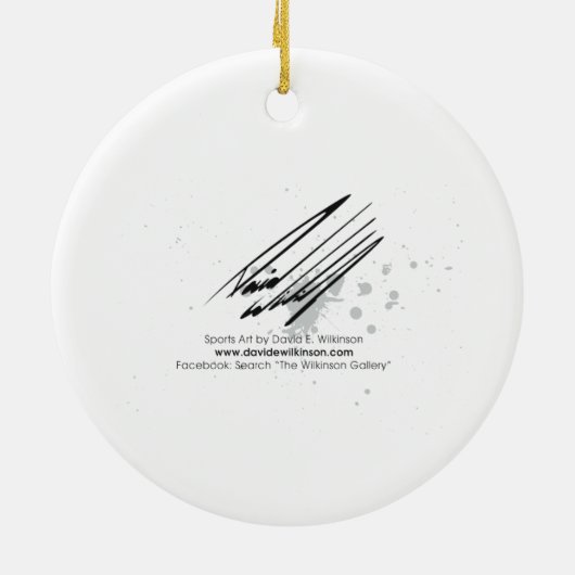 Old Time Hockey-kerstversiering Keramisch Ornament (Achterkant)