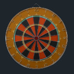 Old-Time Leather Big Top Dartbord<br><div class="desc">Een regelmaat dart board geïnspireerd op een bird-eye uitzicht van een circustent uit het midden van de jaren 1800,  met licht ingetogen kleuren en delicate schaduwen die het effect van wordt vervaardigd met struisvogelleer geeft. Wordt geleverd met 6 messing darts en opknoping haak.</div>
