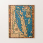 Old Time Long Island Map Puzzle Legpuzzel (Verticaal)