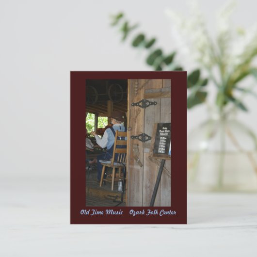 Old Time Music ~ The Fiddler Briefkaart (Staand voorkant)