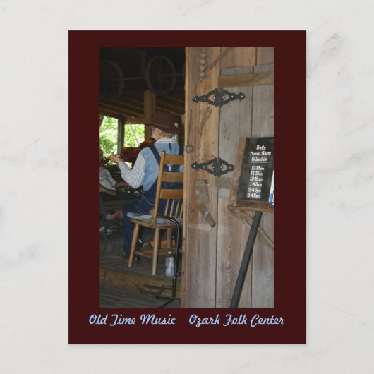 Old Time Music ~ The Fiddler Briefkaart (Voorkant)