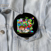 Old Time Rock N' Roll Ronde Button 4,0 Cm (In situ)