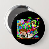 Old Time Rock N' Roll Ronde Button 4,0 Cm (Voorkant /achterkant)