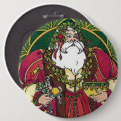 Old Time Santa Ronde Button 6,0 Cm (Voorkant /achterkant)