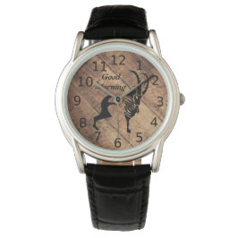Old Timer Black Ram Silhouette Horloge