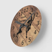 Old Timer Black Ram Silhouette Ronde Klok (Hoek)