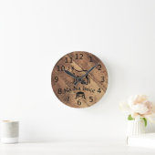 Old Timer Line Art Mking Nanny Goat Ronde Klok (Huis)