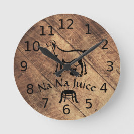 Old Timer Line Art Mking Nanny Goat Ronde Klok