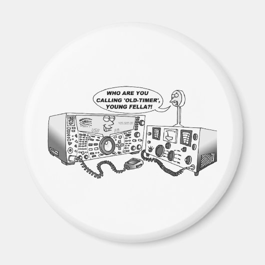 Old Timer Radio Magneet (Voorkant)
