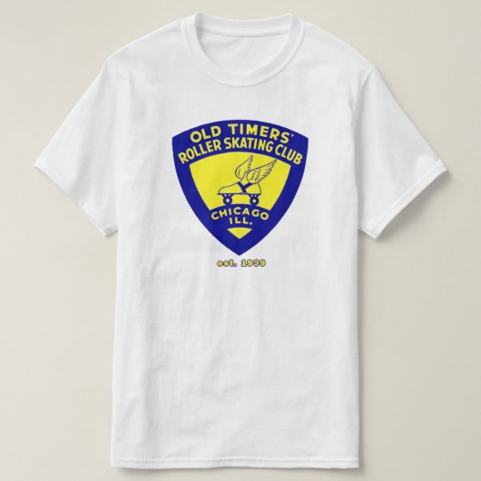 Old Timers Roller Skating Club of Chicago T-shirt (Design voorkant)
