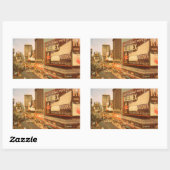 Old Times Square Rechthoekige Sticker (Vel)