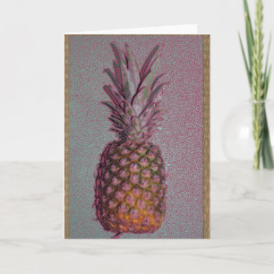 Old timey ananas wenskaart kaart