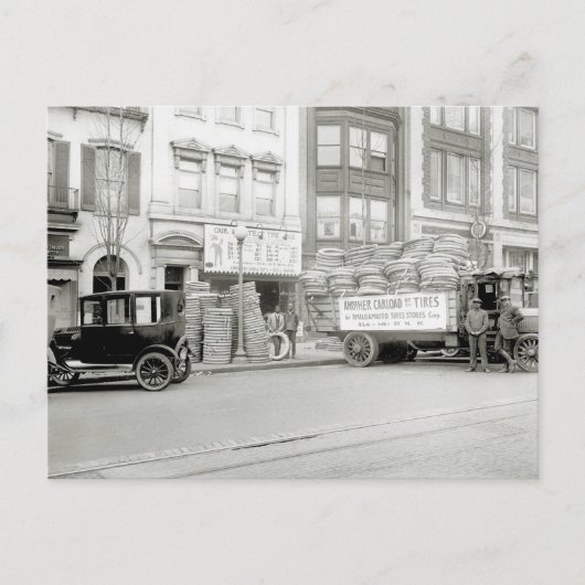 Old Tire Shop, jaren 20 Briefkaart (Voorkant)