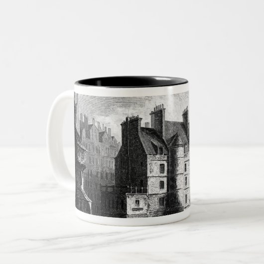 Old Tolbooth, Edinburgh Tweekleurige Koffiemok (Voorkant links)