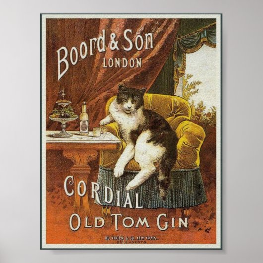 Old Tom Gin  Poster (Voorkant)