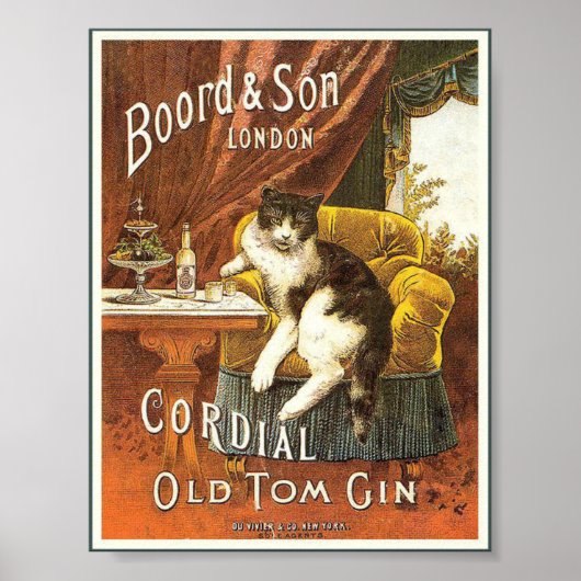 Old Tom Gin Vintage Poster (Voorkant)