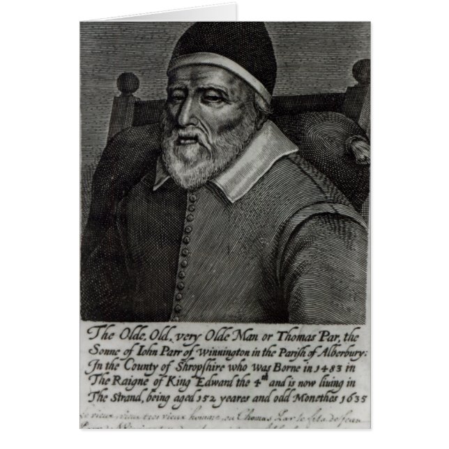Old Tom Parr, 1635 (Voorkant)