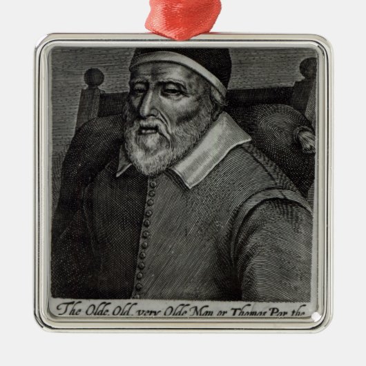 Old Tom Parr, 1635 Metalen Ornament (Voorkant)