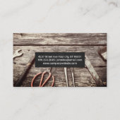 Old Tools Ambachtslieden Wood Work Station Visitekaartje (Achterkant)