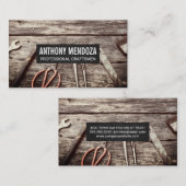 Old Tools Ambachtslieden Wood Work Station Visitekaartje (Voorkant / Achterkant)