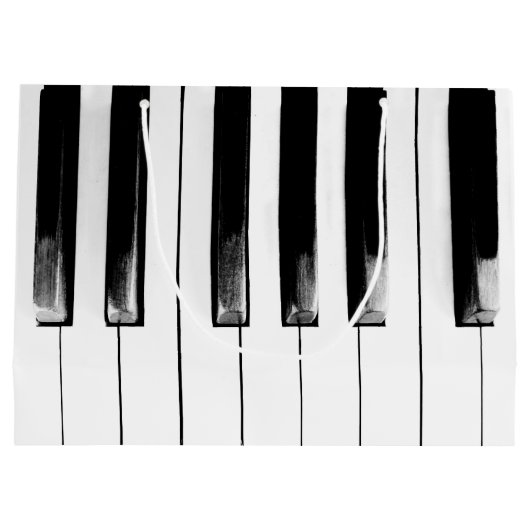 Old Torn Piano Keys Cool Fun Large Cadeautasje (Achterkant)