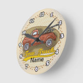 Old Tow Truck Clock Ronde Klok (Hoek)