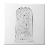 Old Tower Architecture-schets Tegeltje (Voorkant)