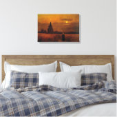 Old Tower In The Fields by Vincent van Gogh Canvas Afdruk (Insitu (Slaapkamer))