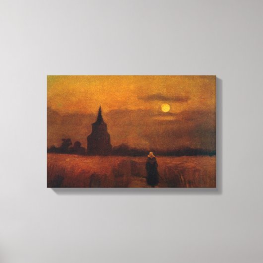 Old Tower In The Fields by Vincent van Gogh Canvas Afdruk (Voorkant)