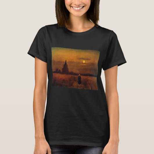 Old Tower In The Fields by Vincent van Gogh T-shirt (Voorkant)