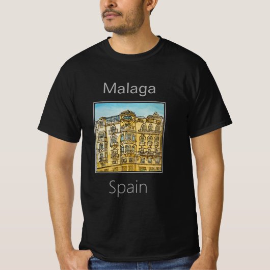 Old Town Apartments, Malaga, Spanje T-shirt (Voorkant)