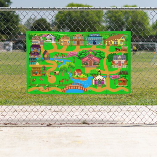 Old Town for Play 3x5 Banner (Insitu)