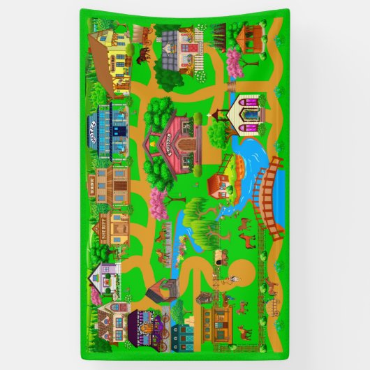 Old Town for Play 3x5 Banner (Verticaal)
