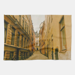 Old Town, Gamla Stan, Stockholm, Zweden Theedoek