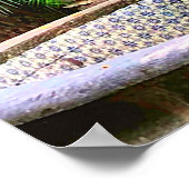 Old Town Hacienda Mexico Antiek Poster (Hoek)