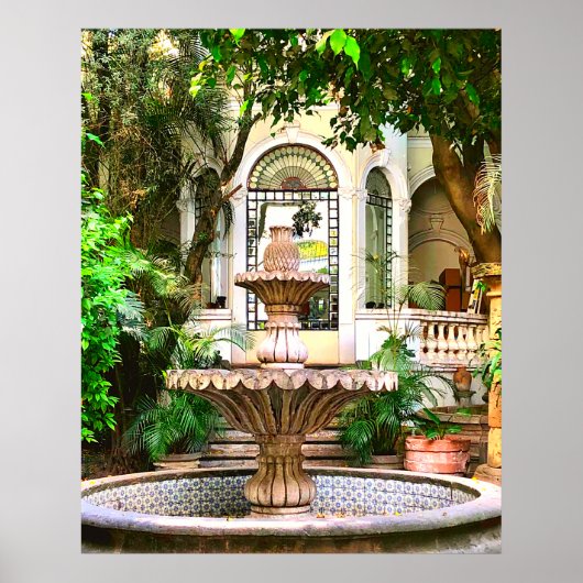 Old Town Hacienda Mexico Antiek Poster (Voorkant)