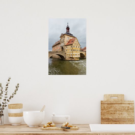 Old Town Halll in Bamberg in Duitsland Poster (Keuken)