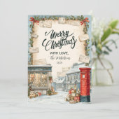 Old Town Square Vakantie Feestdagenkaart (Staand voorkant)