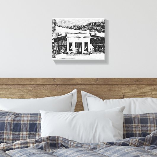 Old Town Store Canvas Afdruk (Insitu (Slaapkamer))