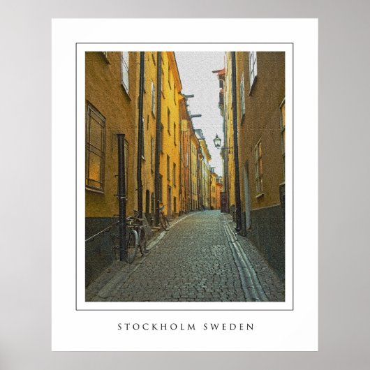 Old Town Street - Stockholm Poster (Voorkant)