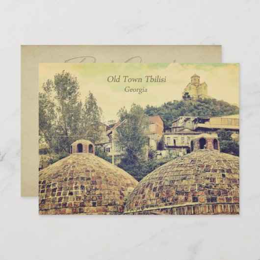 Old Town Tbilisi, Georgia - postcard Briefkaart (Voorkant / Achterkant)