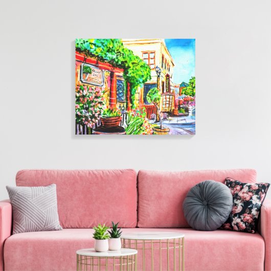 Old Town Temecula Ca. Canvas Afdruk (Insitu (Woonkamer))